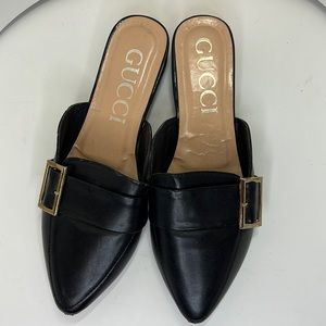 Black mules size 40 or 7